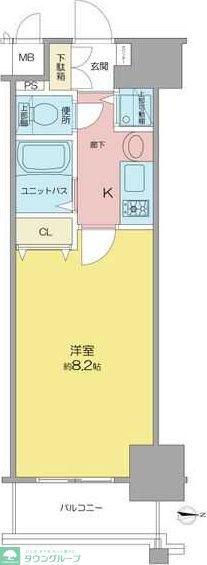 プレサンス名古屋駅前グランヴィル(1K/5階)の間取り写真