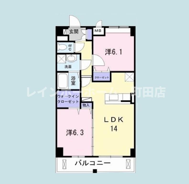 ヴァルスヴァルト(2LDK/3階)の間取り写真