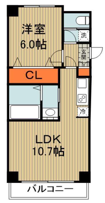 ルーブル白金(1LDK/1階)の間取り写真