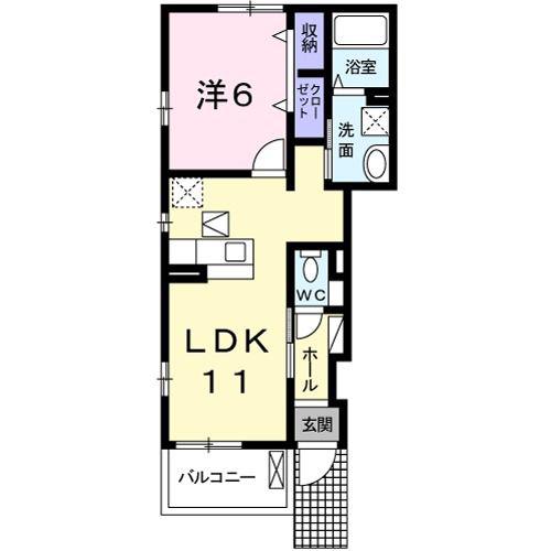 ビータ プラシード(1LDK/1階)の間取り写真