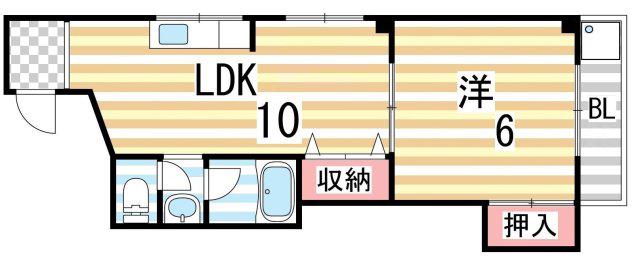 メゾンシェレナ(1LDK/3階)の間取り写真