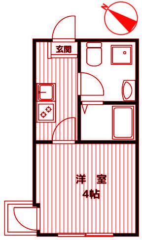 ブックラバーズ横濱ベイ(1K/3階)の間取り写真