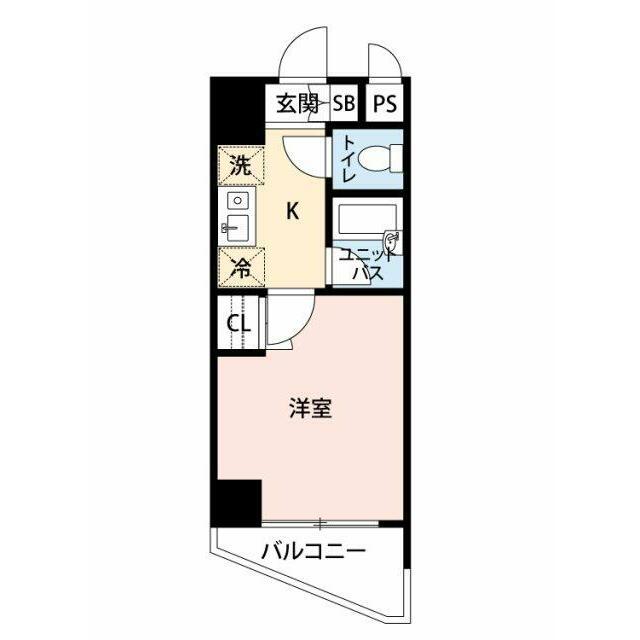 ヴェルステージ戸越銀座(1K/10階)の間取り写真