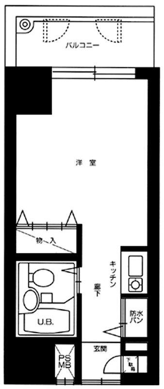 メインステージ東向島(ワンルーム/5階)の間取り写真