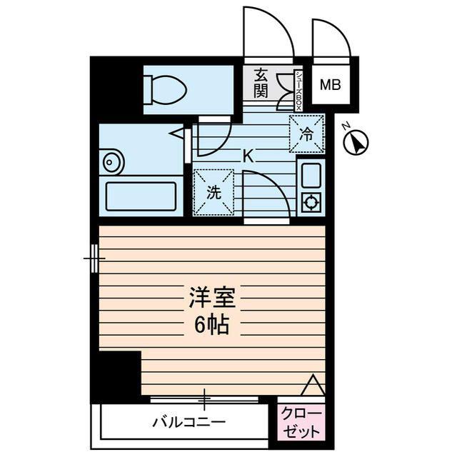 MAISON MIMOSAS(1K/3階)の間取り写真