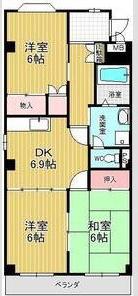 ホーステール諸の木(3DK/2階)の間取り写真