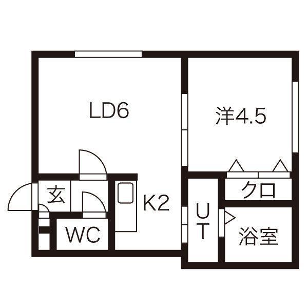 パークリュクスN18ロイヤルヴィラ(1LDK/3階)の間取り写真