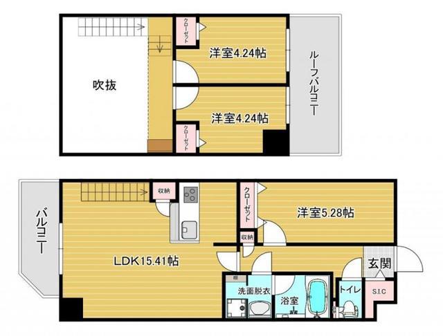 リファレンスリバービュー室見(3LDK/10階)の間取り写真