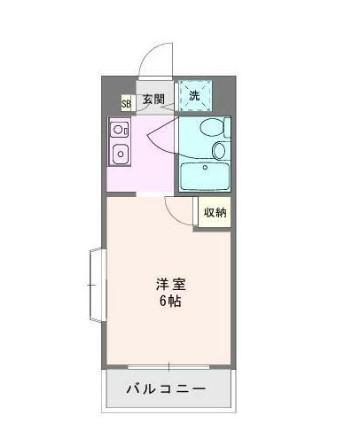 ウィンベルソロ鶴川1(ワンルーム/4階)の間取り写真