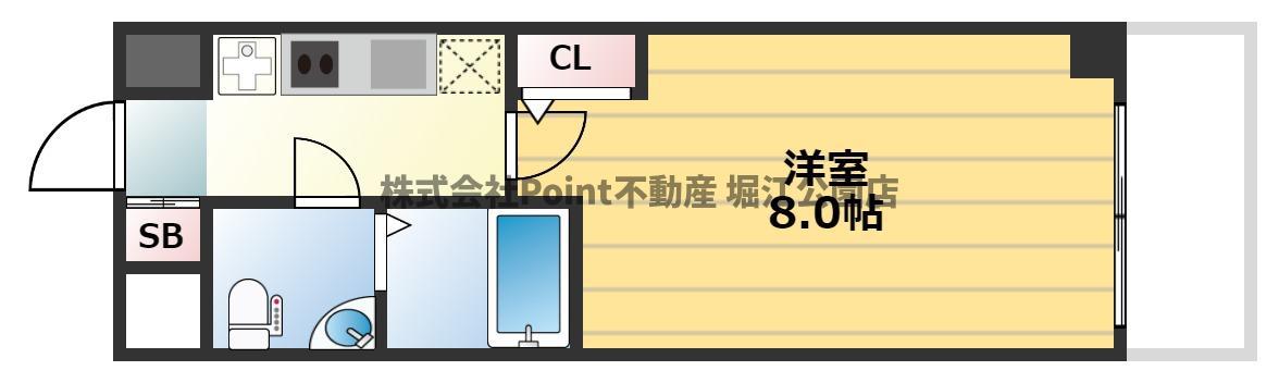 N°77HANATEN001(1K/13階)の間取り写真