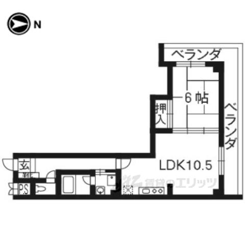 カサブロンセ(1LDK/3階)の間取り写真