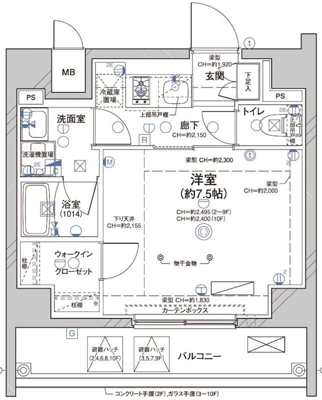 ディアレイシャス大須赤門通本町(1K/8階)の間取り写真