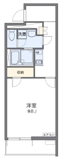 レオネクストルミニア(1K/3階)の間取り写真