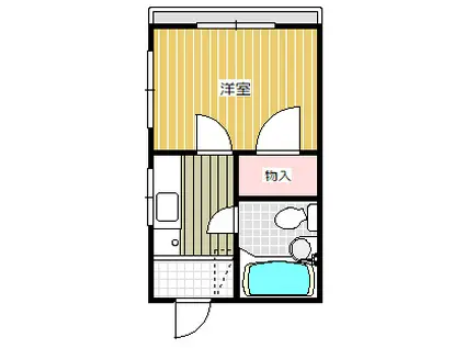 本宮マンション(1K/3階)の間取り写真
