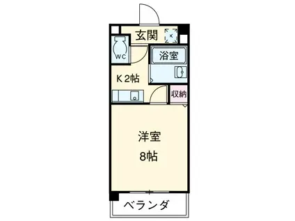 グランデュール46(1K/3階)の間取り写真