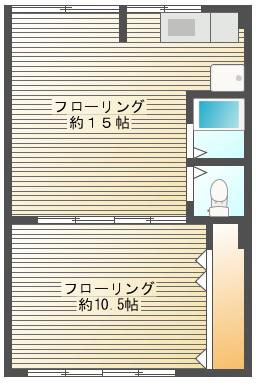 日生ハイム(1LDK/1階)の間取り写真