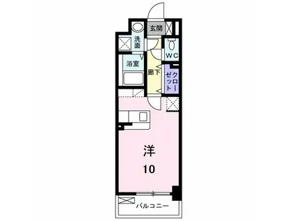 ロータス青山Ⅱ(ワンルーム/2階)の間取り写真