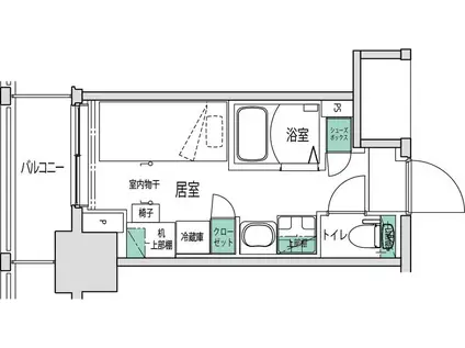 キャンパスヴィレッジ溝の口(ワンルーム/13階)の間取り写真