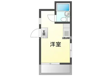 尾崎中町マンション(ワンルーム/3階)の間取り写真