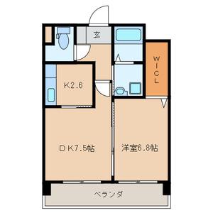 アスティオスみやび(1LDK/4階)の間取り写真