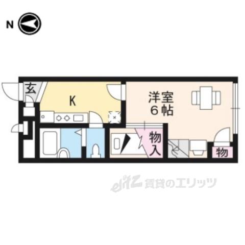 レオパレススカイブルー(1K/1階)の間取り写真