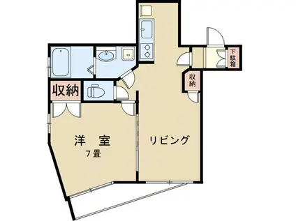 三浦マンション(1LDK/4階)の間取り写真