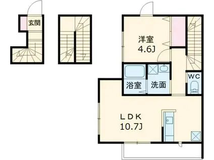 PEAKS(1LDK/3階)の間取り写真