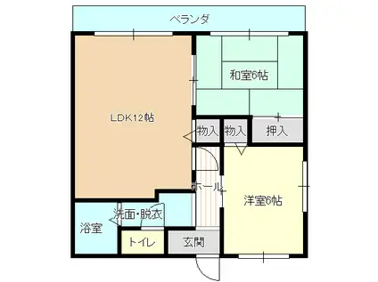 積水ハウスの  プレールメゾン(2LDK/2階)の間取り写真