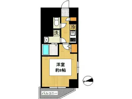 SHOKEN RESIDENCE東京八広(1K/6階)の間取り写真