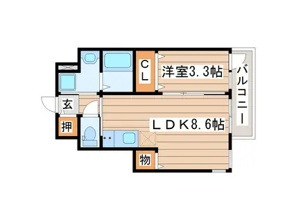 SUM TOMIZAWA(1LDK/6階)の間取り写真