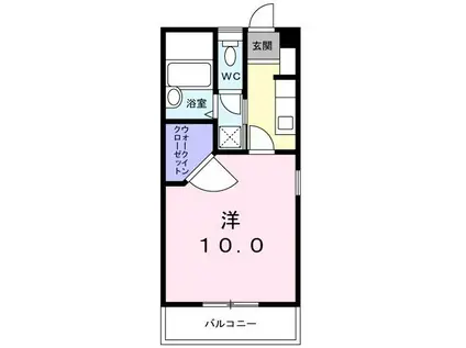 QUA WADA(1K/1階)の間取り写真