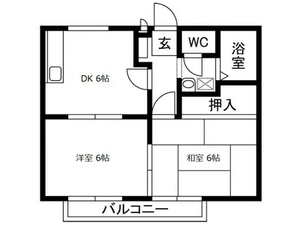 サンシティエリカ A・B(2DK/1階)の間取り写真