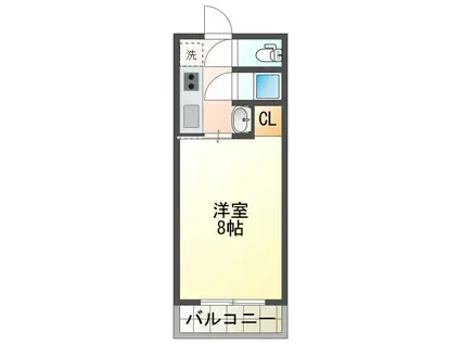 光ハイツA棟(1K/2階)の間取り写真