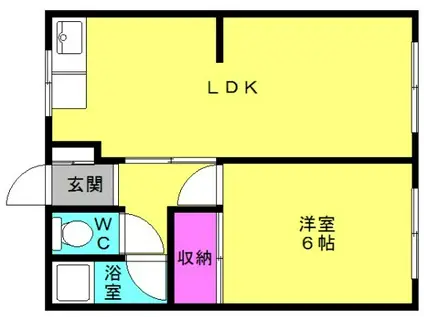 山陽電鉄本線 尾上の松駅 徒歩19分 2階建 築55年(1LDK/2階)の間取り写真