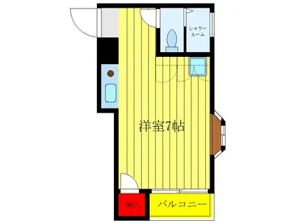 OAKヒル駒込(ワンルーム/1階)の間取り写真