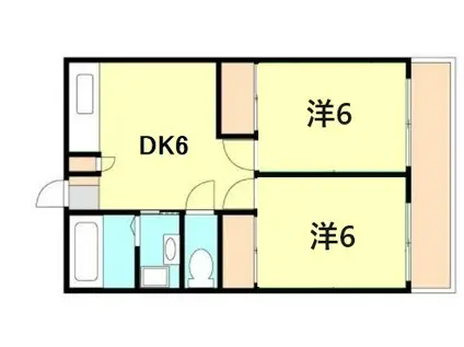 スミノマンション(2DK/3階)の間取り写真