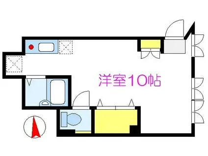 ヴィラウィスタリア押上(ワンルーム/2階)の間取り写真