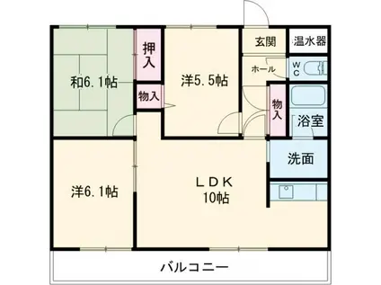 サンパレス(3LDK/2階)の間取り写真