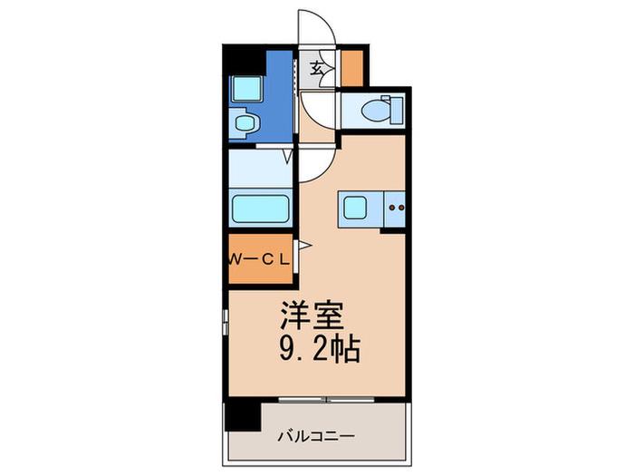 エンクレスト千早(ワンルーム/12階)の間取り写真