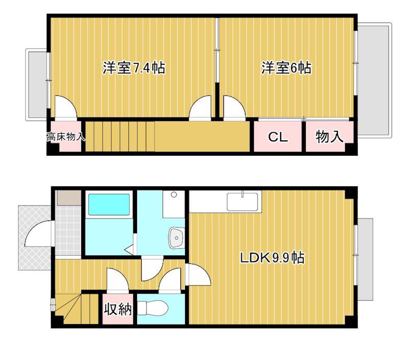 MERVEILLEUXISIZUKA(2LDK/1階)の間取り写真