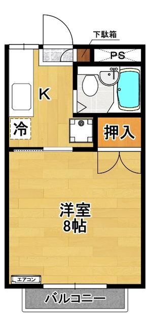 PAL壱番館(1K/1階)の間取り写真