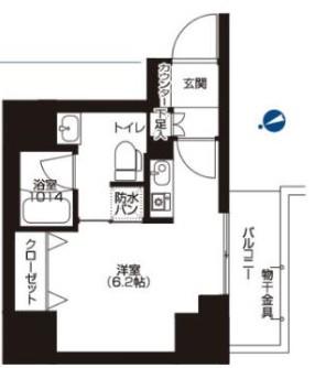 アーバネックス大森(ワンルーム/2階)の間取り写真