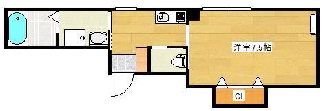FS BLDG(1K/2階)の間取り写真
