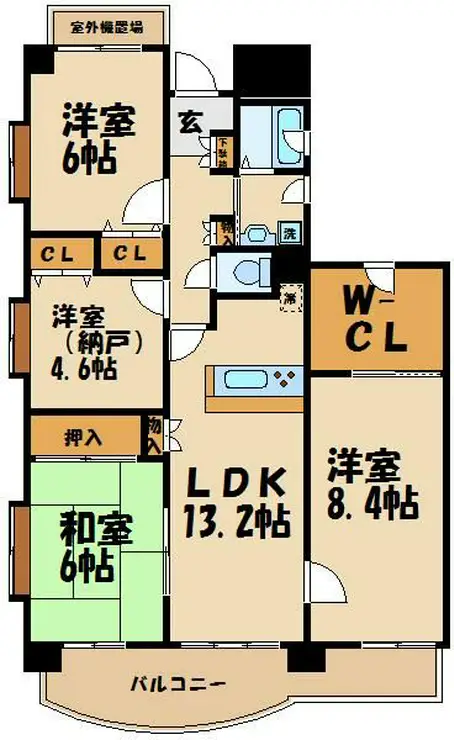 クレール仙川 7階階 間取り