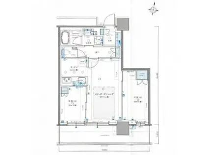 ライオンズタワー札幌(2LDK/16階)の間取り写真