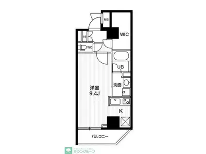 ジェノヴィア両国Vスカイガーデン(ワンルーム/5階)の間取り写真