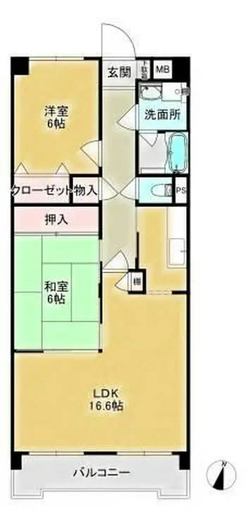 田園パーク土呂 4階階 間取り