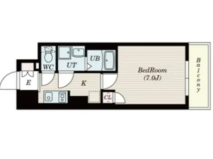 グランカーサ天王寺イースト(1K/11階)の間取り写真