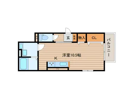 BAMBI北三番丁(ワンルーム/3階)の間取り写真