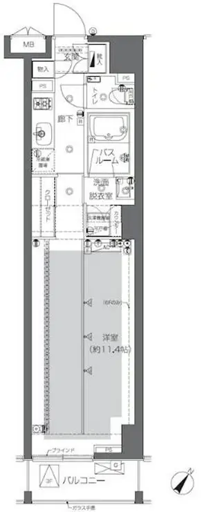 ZOOM渋谷神山町 2階階 間取り